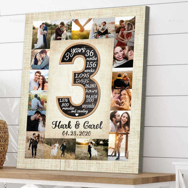 Amazon.com: 3rd Wedding Anniversary Gifts for Couple, Leather Anniversary  Gift for Him or Her, 3 Year Anniversary Gift for Wife or Husband : Handmade  Products