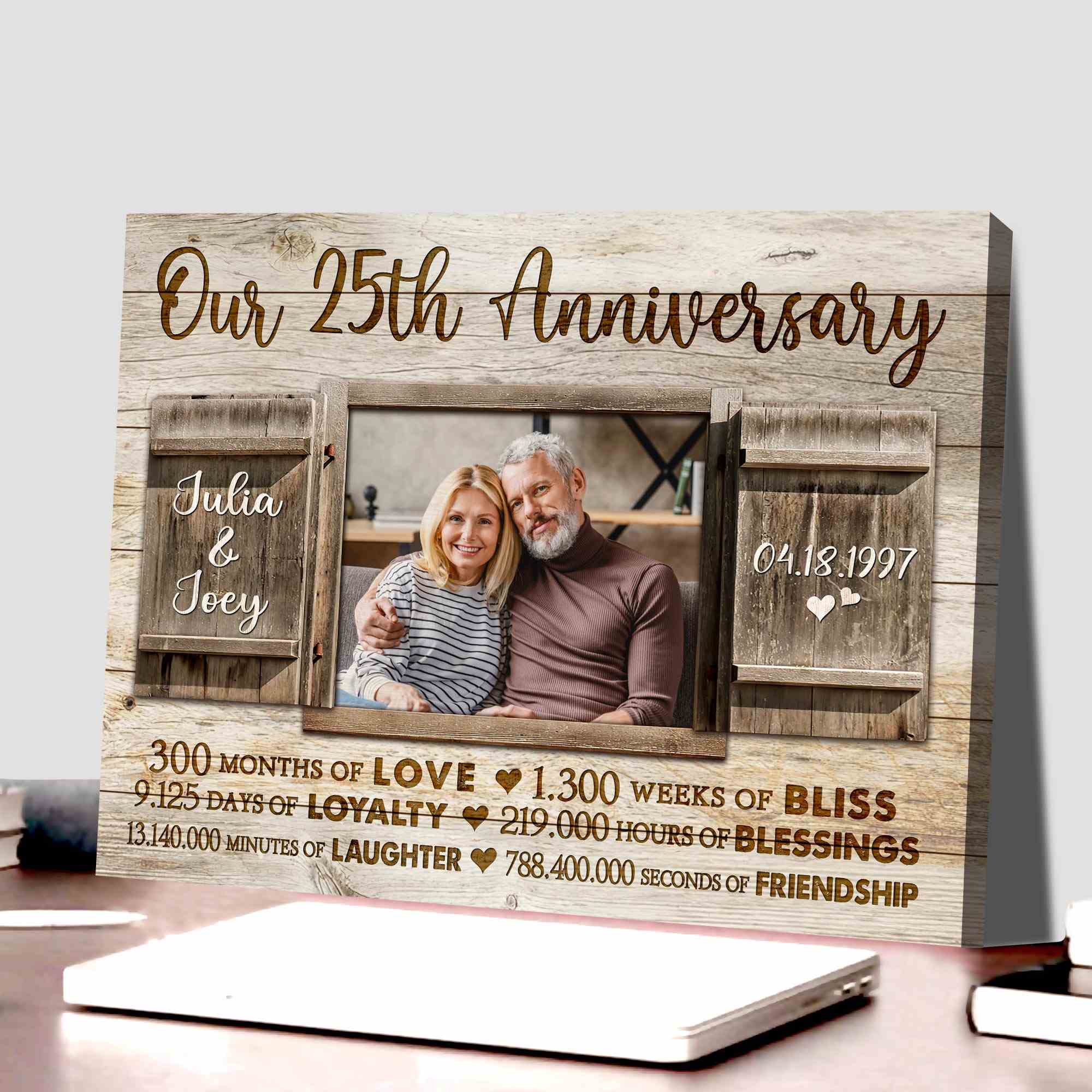 Giftanna Anniversary Gift For Couple Special Personalized Engraved Photo  Frame For Parents | Wife | Husband | Just Married - 5x4 : Amazon.in: Home &  Kitchen