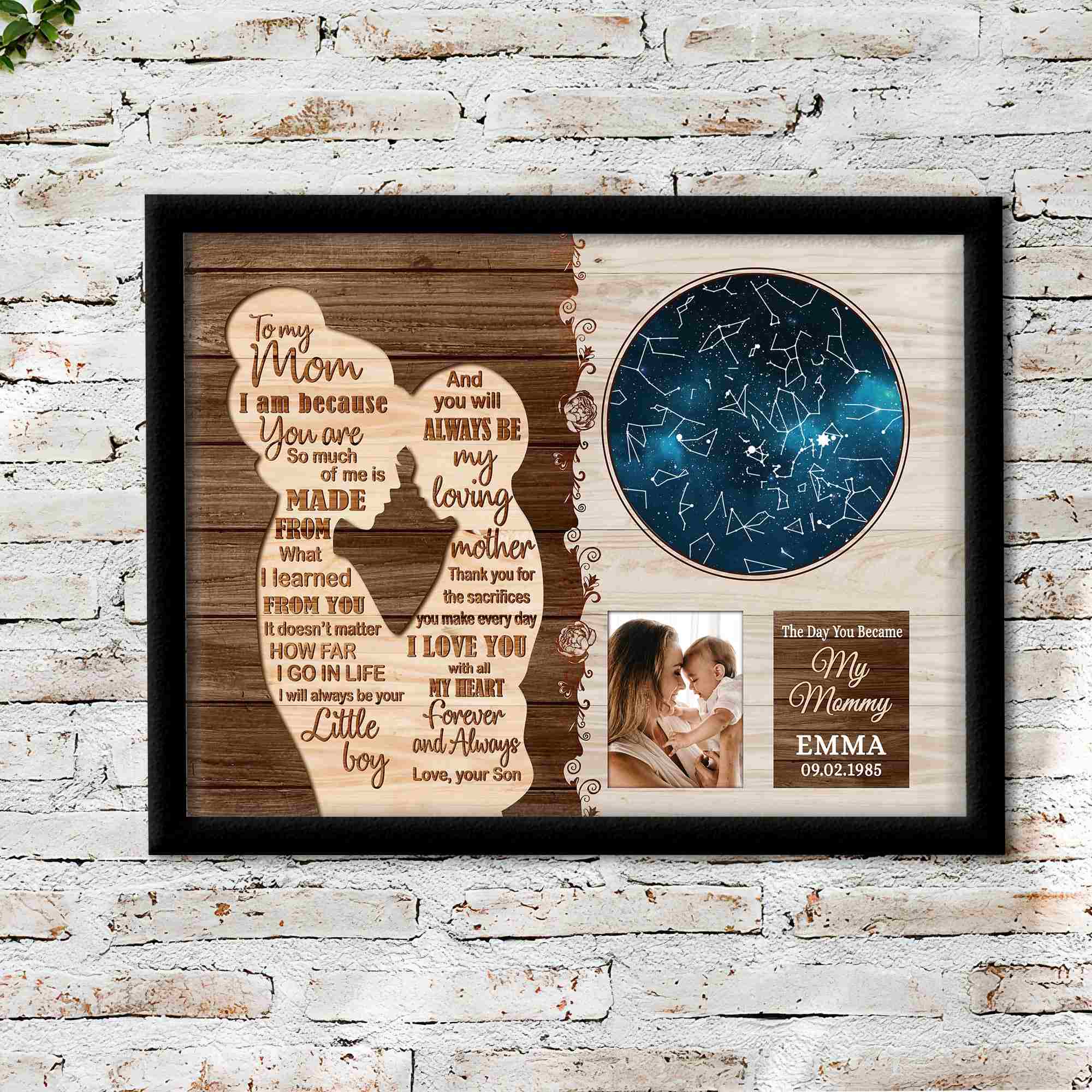 One-of-a-kind Gifts for Mom, Mothers Day Gift, Custom Family Map Print, Gift  for Step-mom, Gift for Mother-in-law, for Mom From Kids 