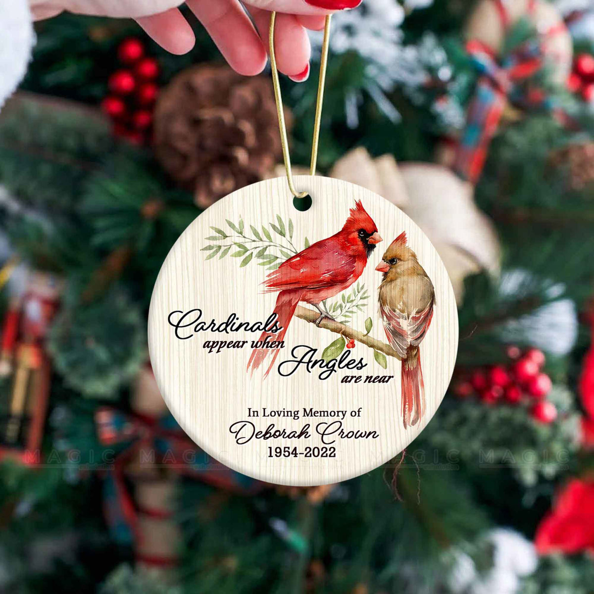 In Memory Christmas Ornament Cardinal Remembrance Gifts, Custom ...