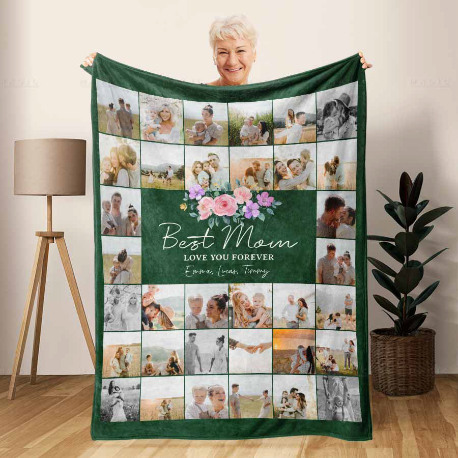 mother's day photo blanket