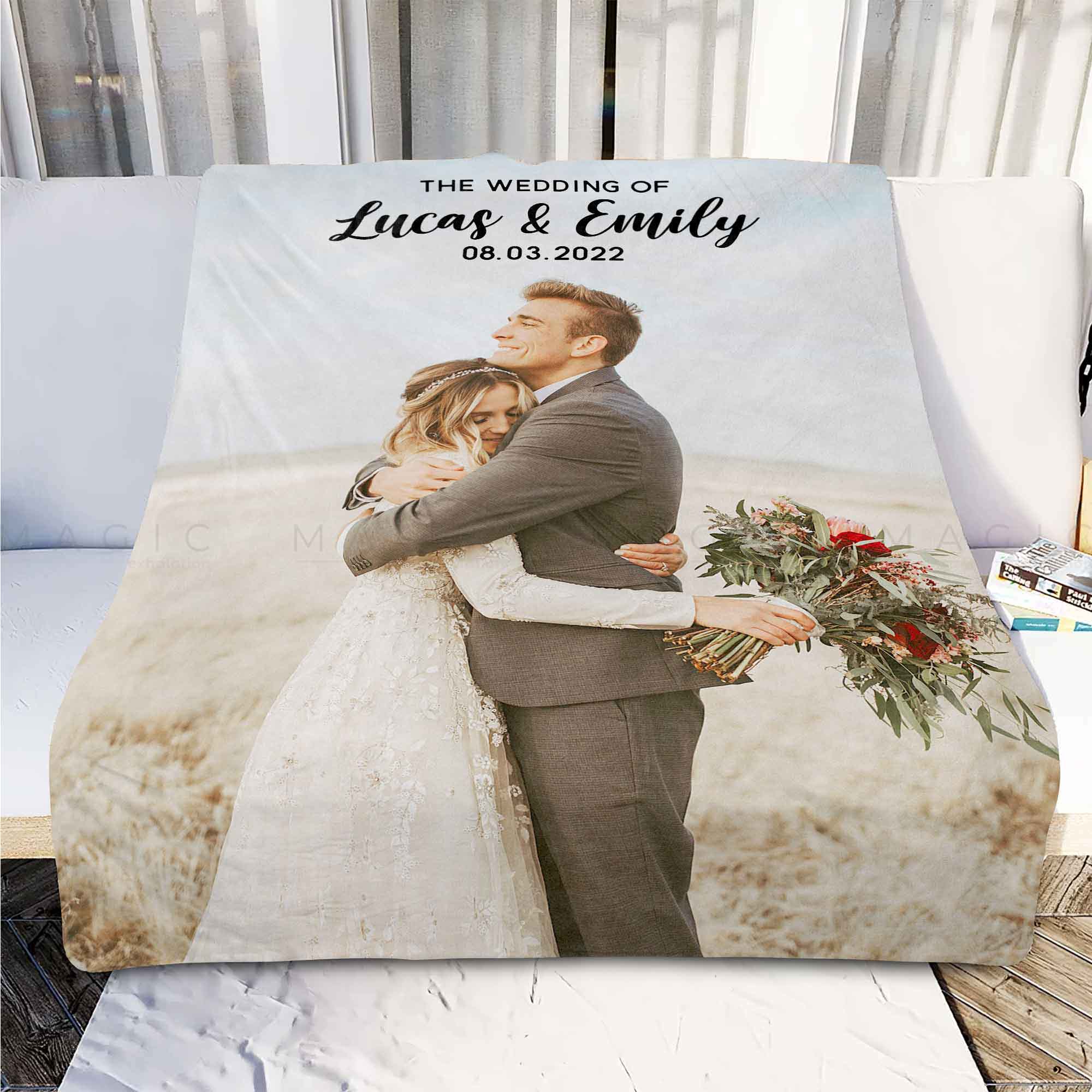 personalized anniversary blanket