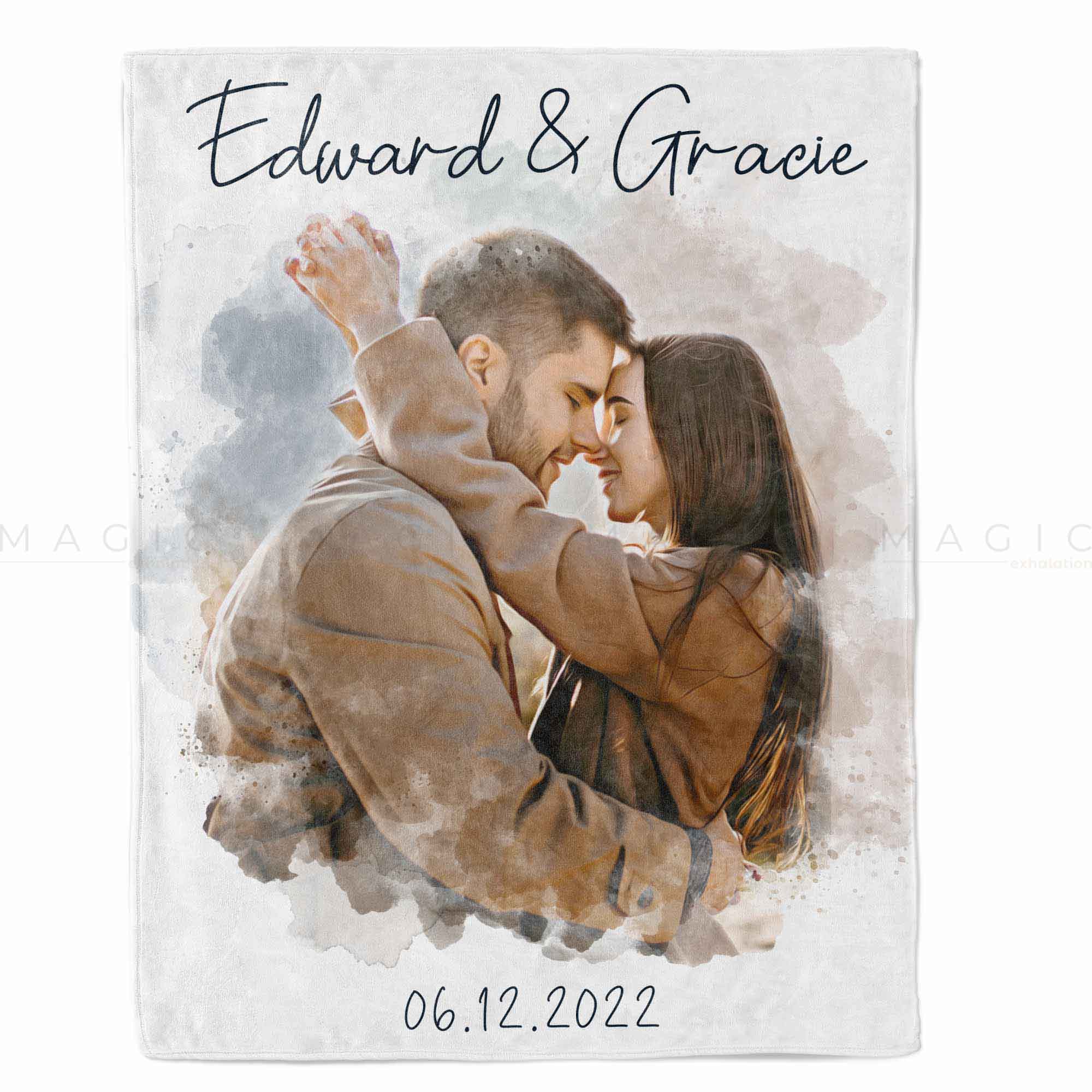 personalized couple blankets