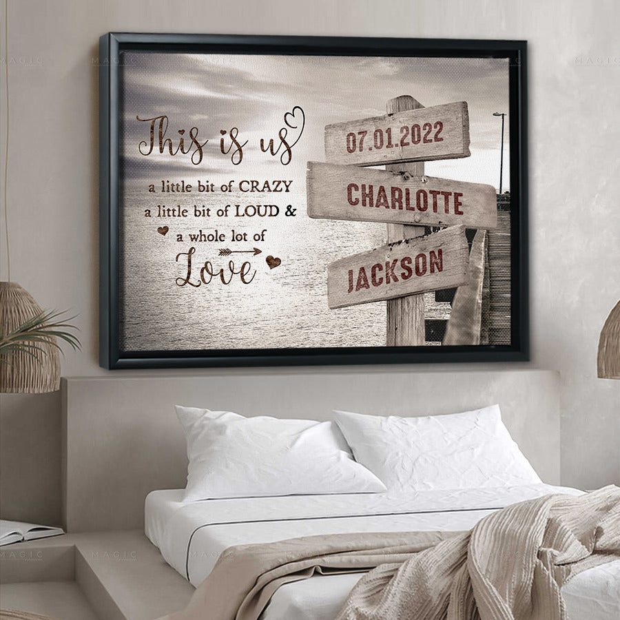 personalized street sign canvas