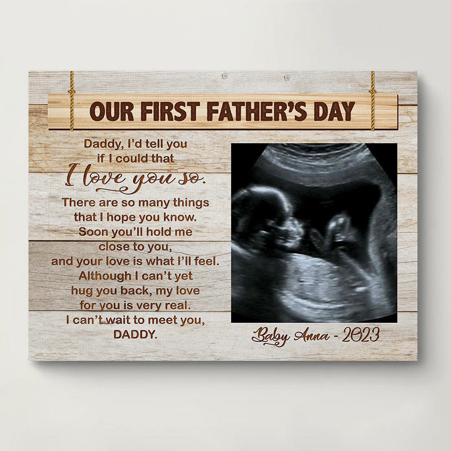 Ultrasound Father’S Day Gift | Custom Canvas Photos | | Our First ...